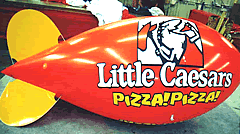 11 ft. advertising blimp with Little Caesars logo - we sell in Las Vegas